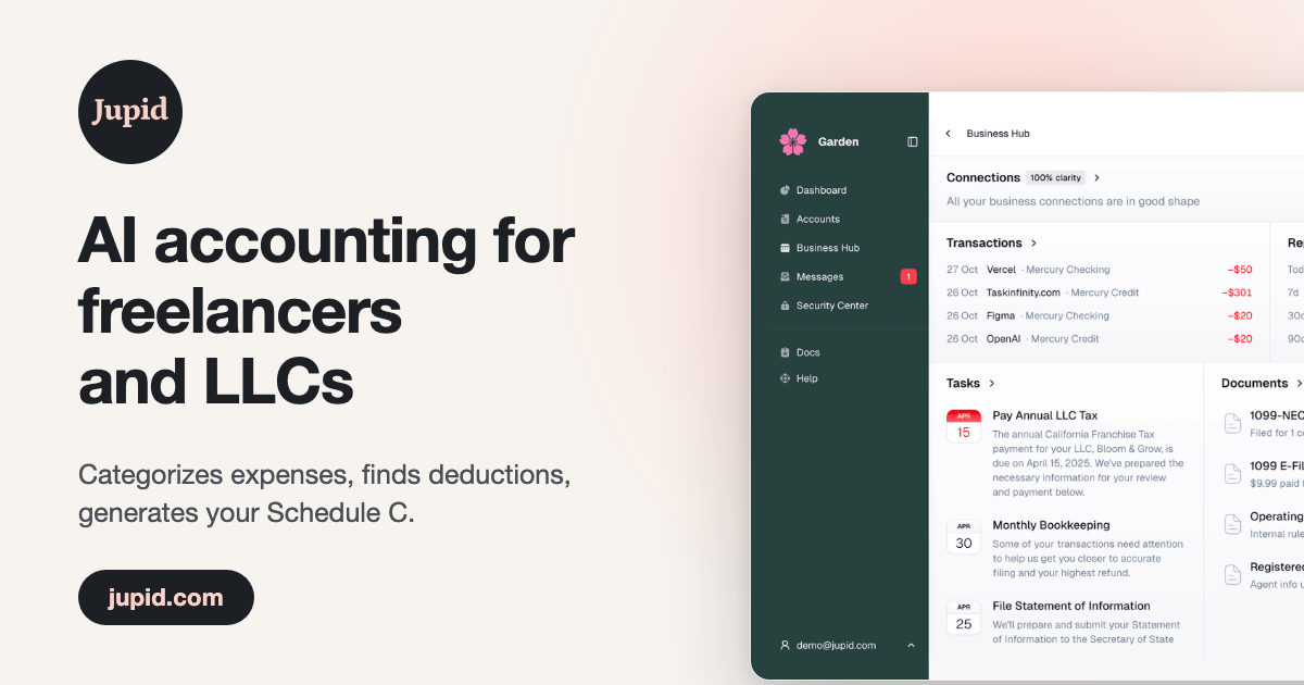 Jupid | AI Accounting for Freelancers and LLCs