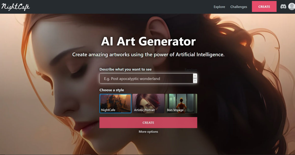 NightCafe Studio AI