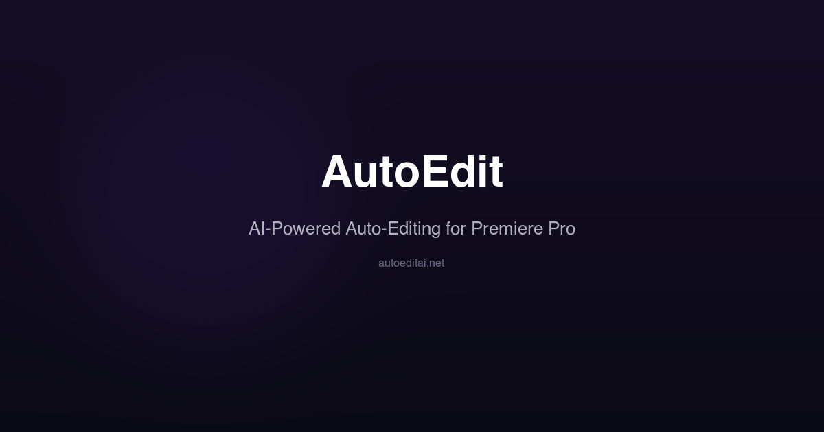 AutoEdit - Edit Videos 10X Faster with AI