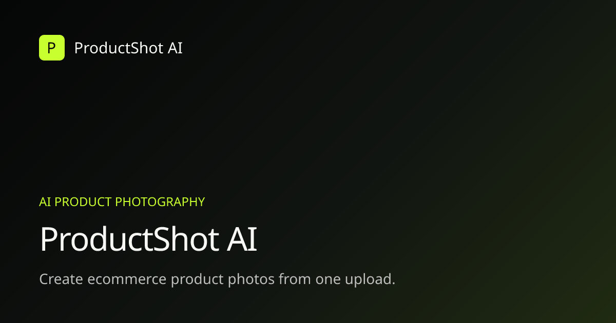 ProductShot AI